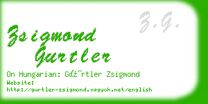 zsigmond gurtler business card